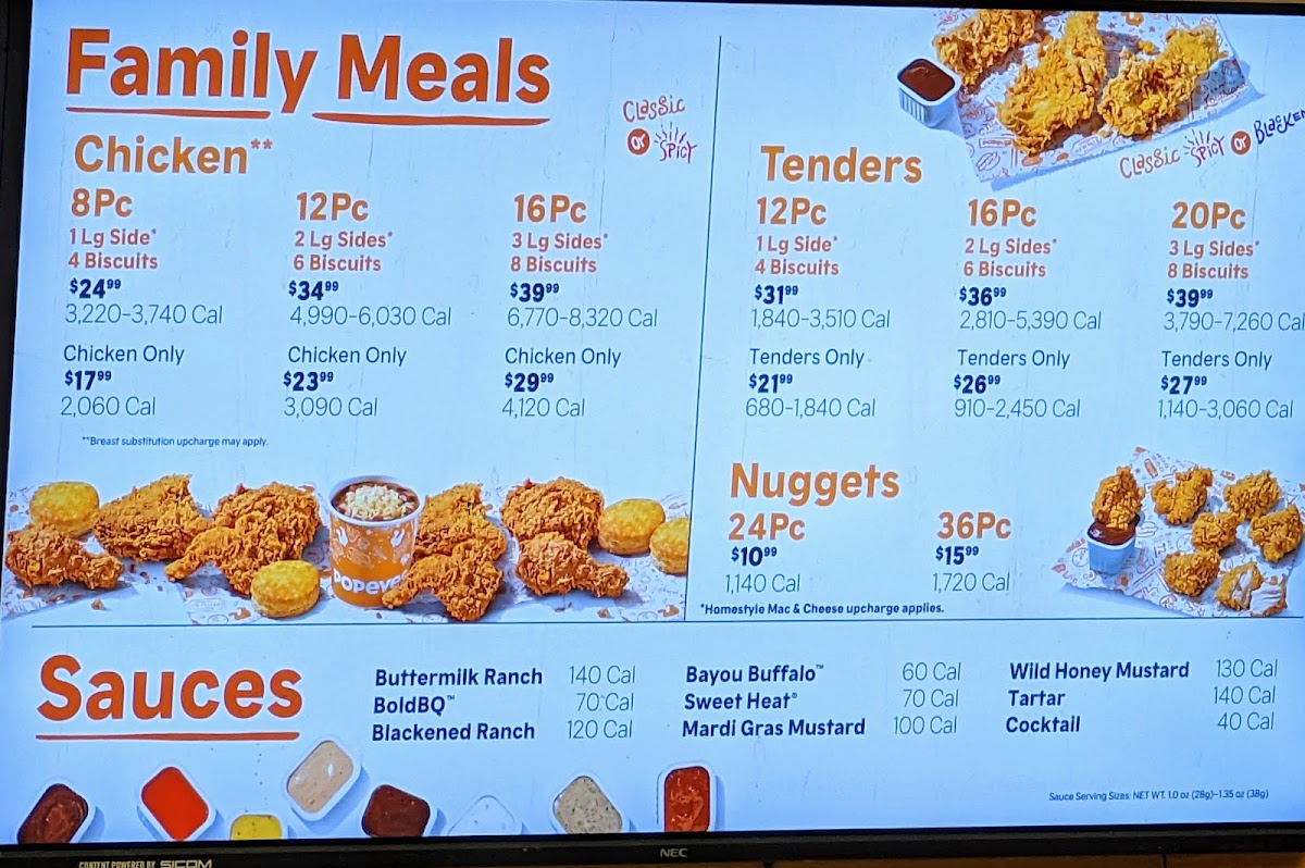 Popeyes Louisiana Kitchen Menu-1