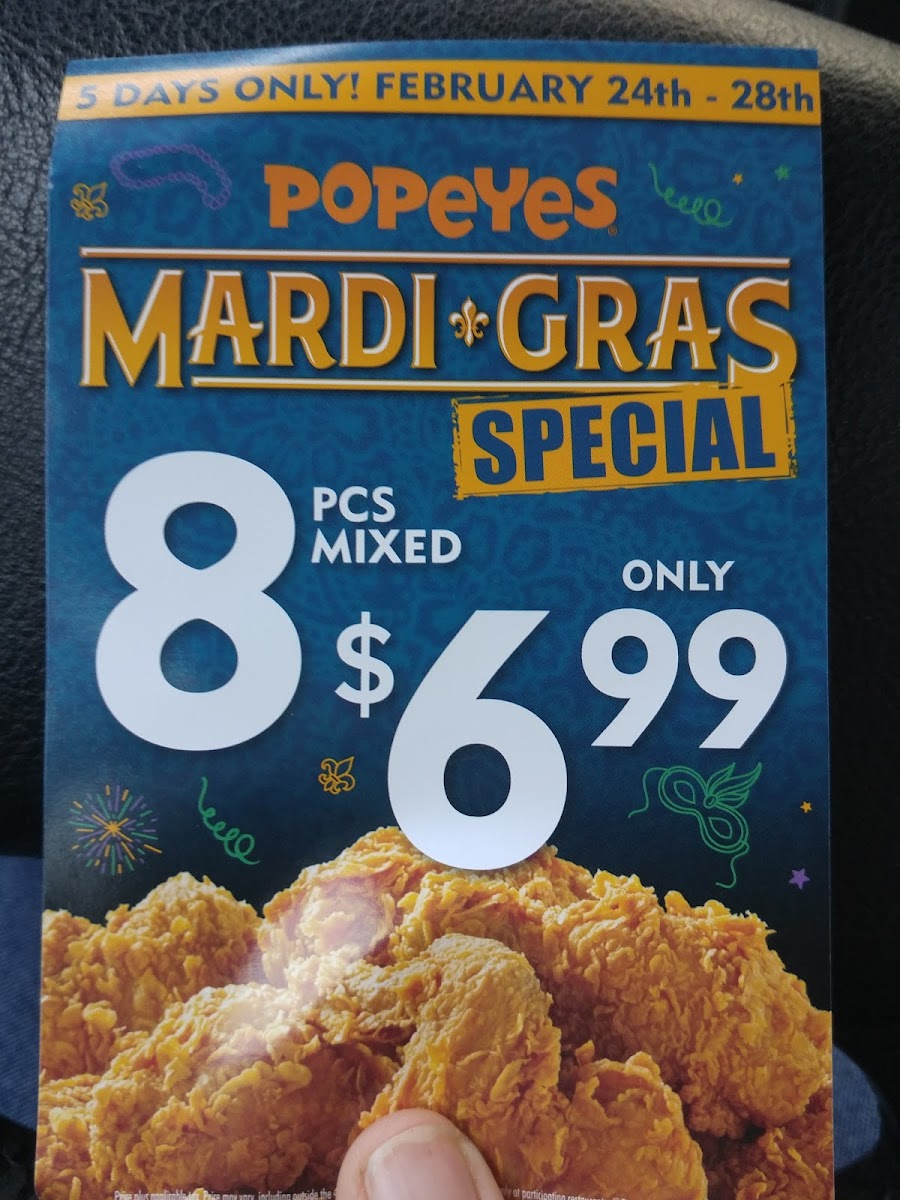 Popeyes Louisiana Kitchen Menu-8